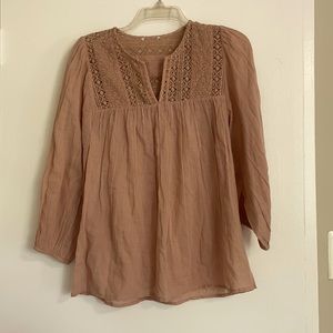 Antique pink blouse with detailing